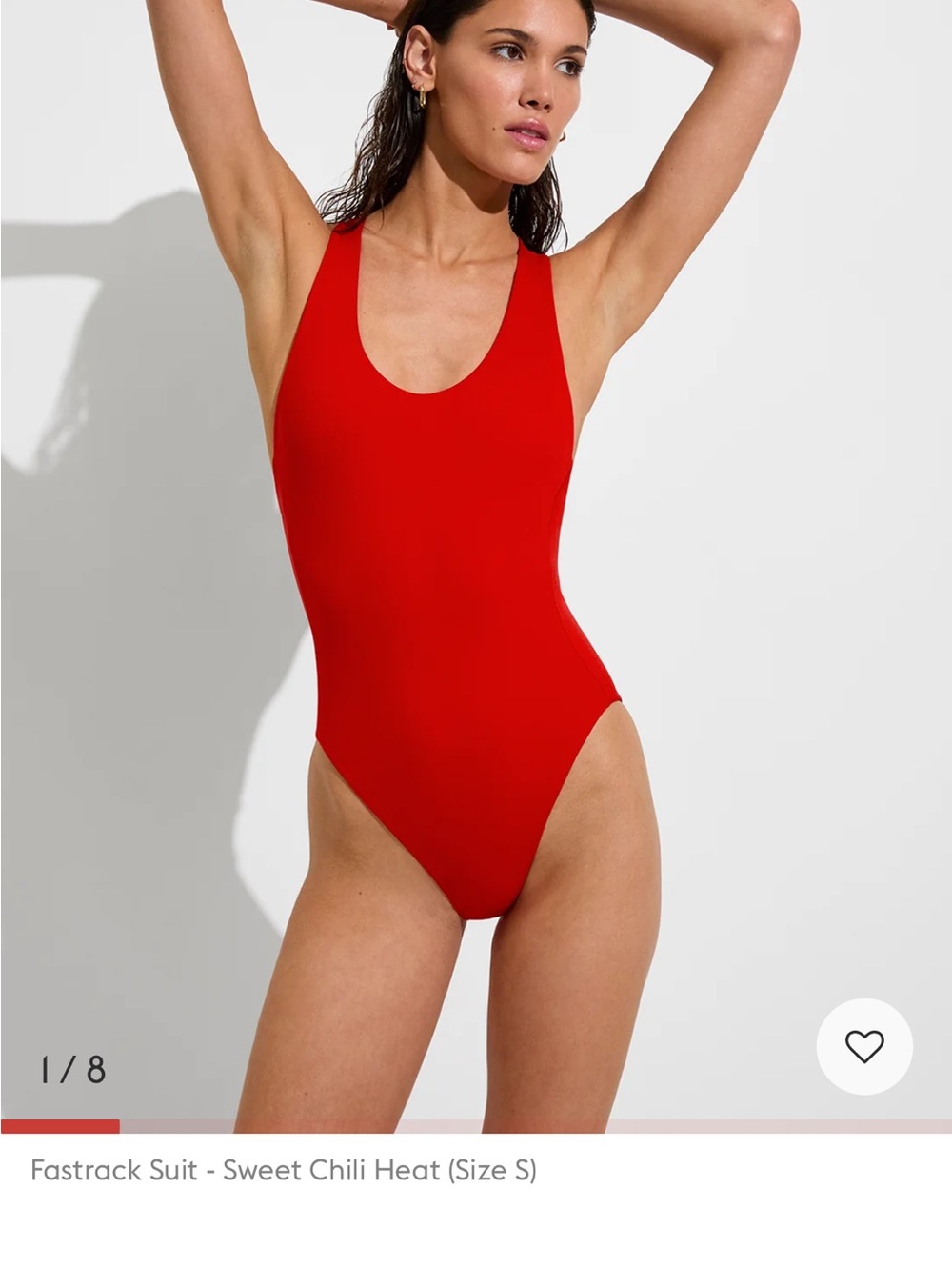 Fast Track Suit *Tall One-Piece Swimsuit in Sweet Chili Heat Red